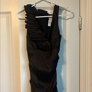 Elegant chocolate brown Sleeveless Dress